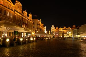 Poznań nocą